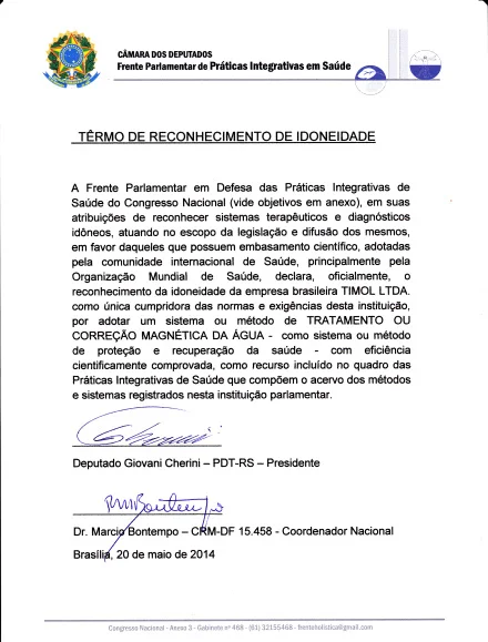 Termo de Idoneidade do Congresso Brasileiro, reconhecimento oficial do Sylocimol